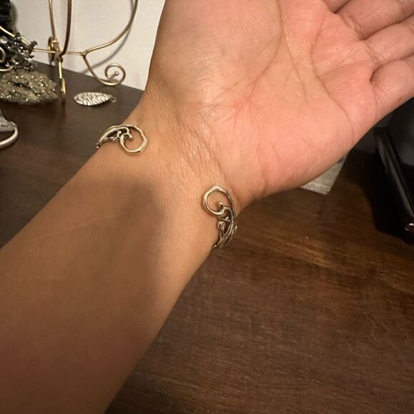 Carolyn Pollack Relios Cuff Bracelet, Sterling Silver Filigree Bracelet - Picture 3 of 6